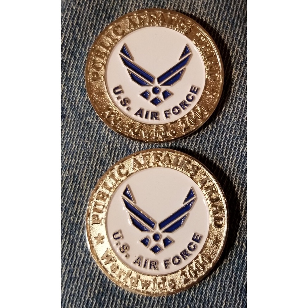US AIR FORCE  PUBLIC AFFAIRS TRIAD WORLDWIDE 2000  Challenge Coins - Two - Picture 5 of 5